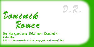 dominik romer business card